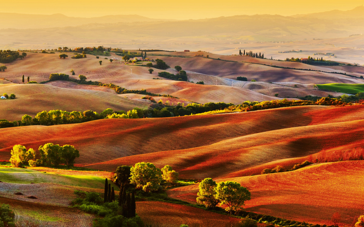 Blick von der Villa Pienza in das Val d?Orcia in der Toskana, Italien - © Photocreo Bednarek - Fotolia