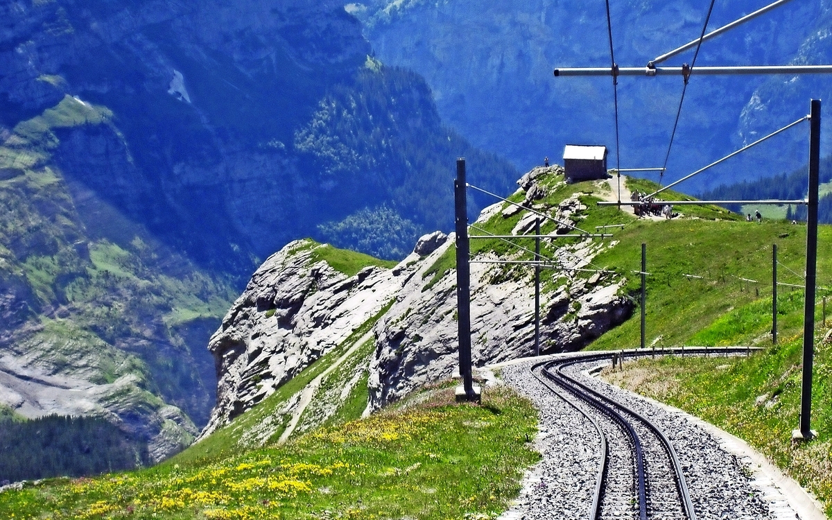 Jungfraujoch in den Berner Alpen, Schweiz