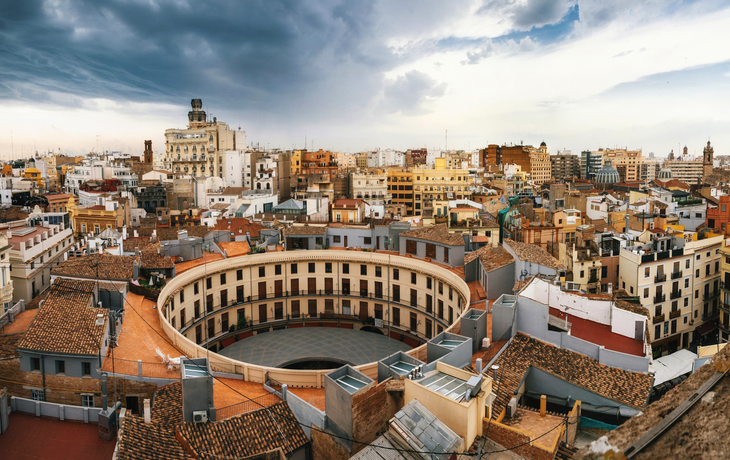 Plaza Redonda im Herzen der Altstadt von Valencia 