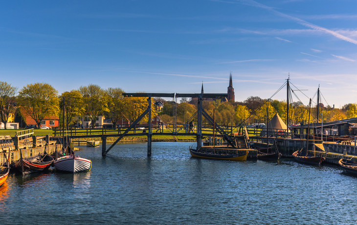 Wikingerschiffe im Hafen von Roskilde